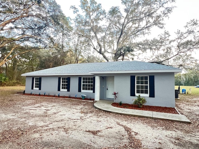 view of single story home