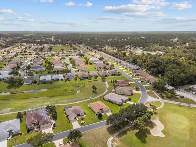 15596 SW 13th Cir, Ocala, FL 34473 - aerial view of property and surrounding area featuring nearby suburban area, a golf course, and a nearby body of water