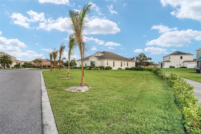 view of front of home with a front yard