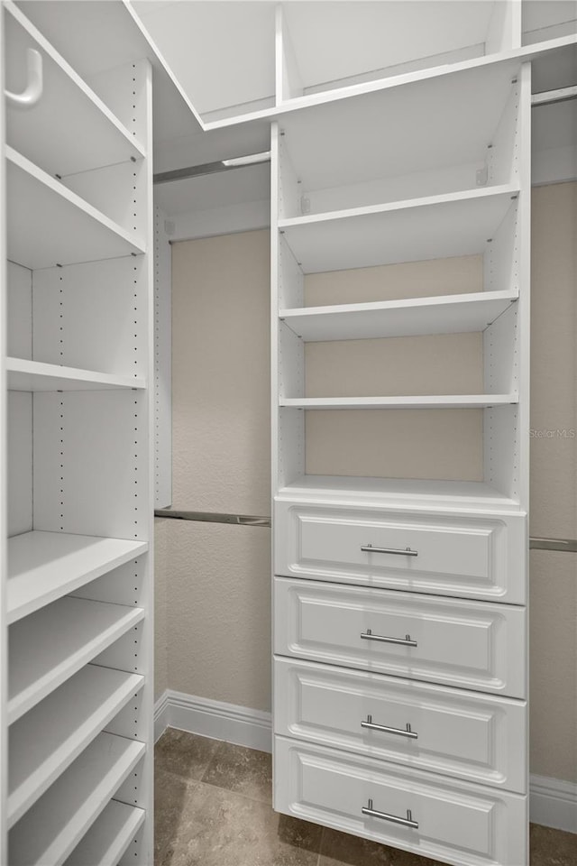 view of walk in closet