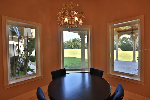 view of dining room