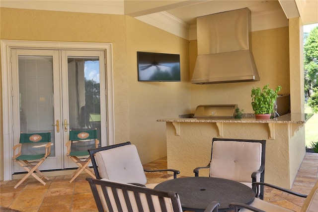 view of patio with french doors