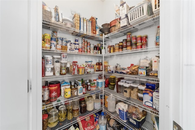 view of pantry