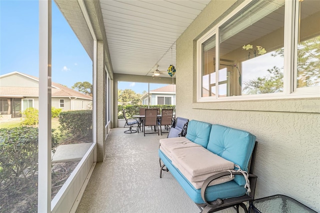 view of sunroom / solarium