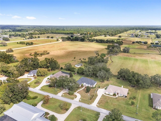 drone / aerial view with a rural view