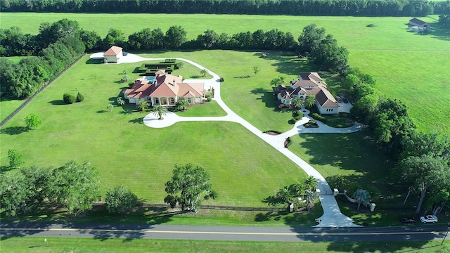 aerial view featuring a rural view