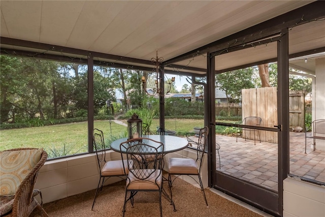 view of sunroom / solarium