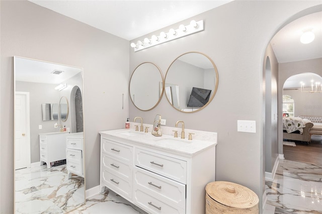 bathroom featuring vanity