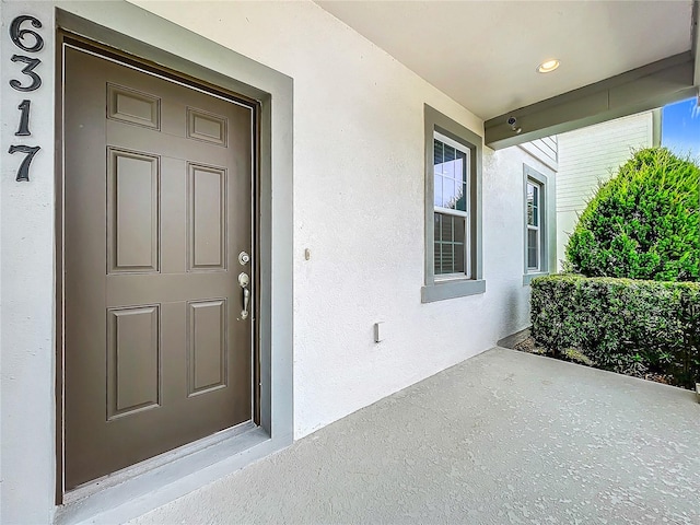 view of doorway to property