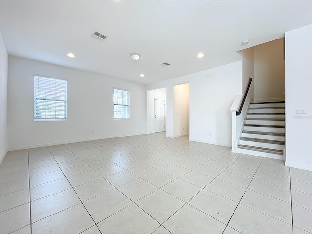 view of tiled spare room