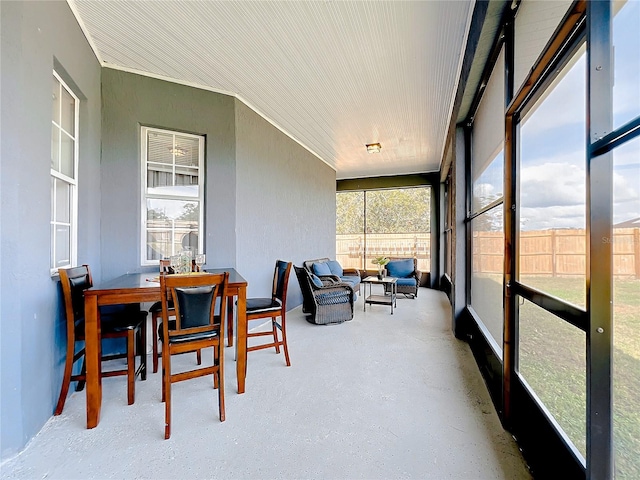 view of sunroom / solarium