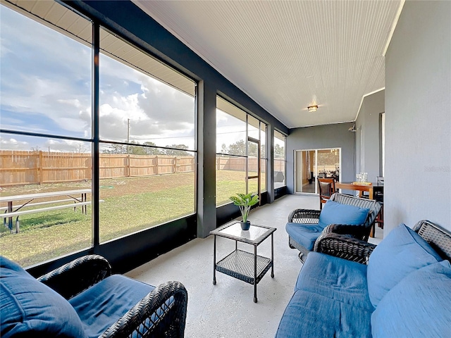 view of sunroom / solarium