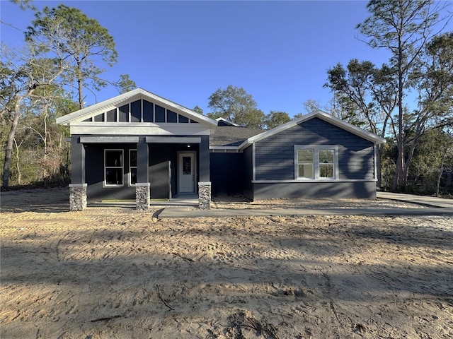 view of front of house featuring covered porch