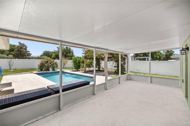 unfurnished sunroom with plenty of natural light