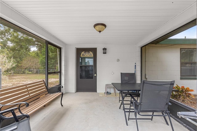 view of sunroom / solarium