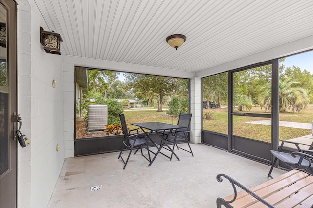 view of sunroom