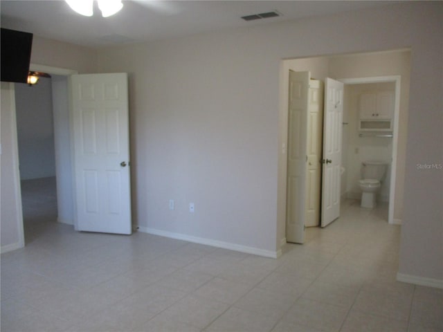 view of tiled spare room