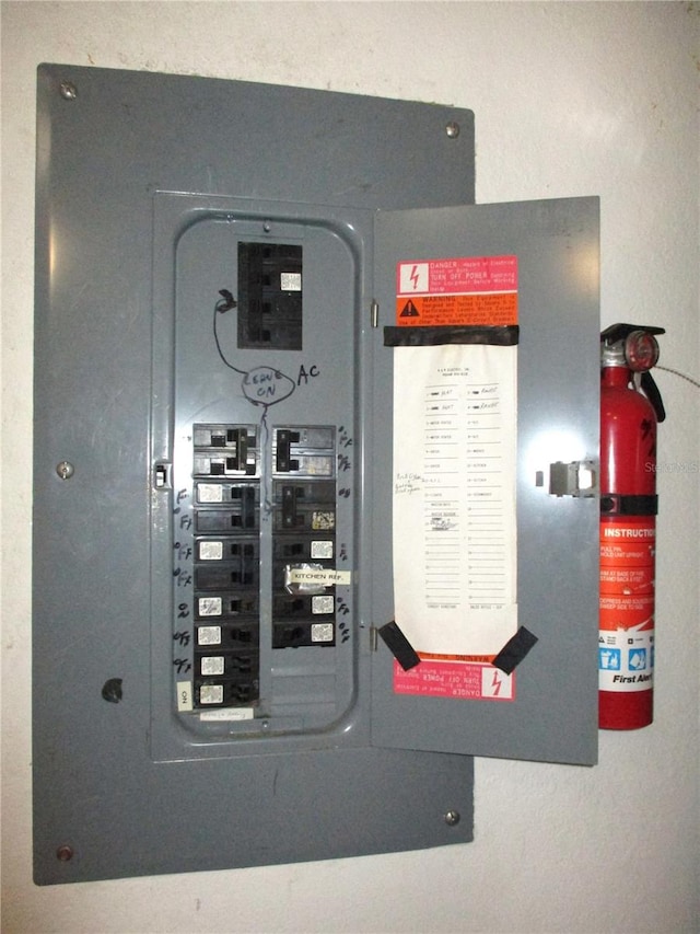 utility room with electric panel