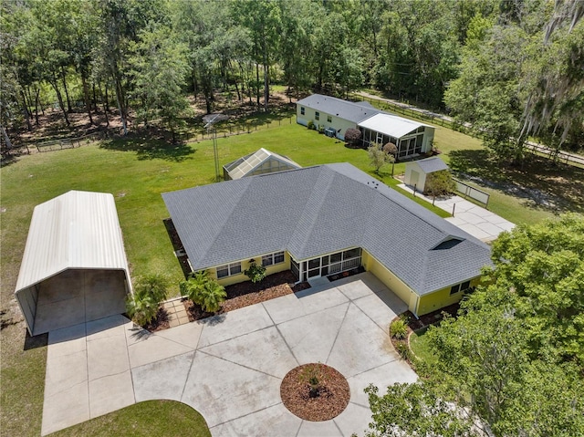 birds eye view of property