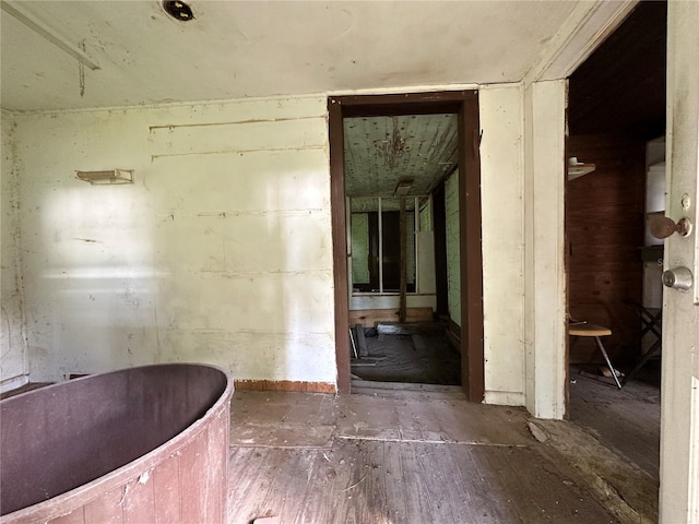 bathroom featuring wood-type flooring