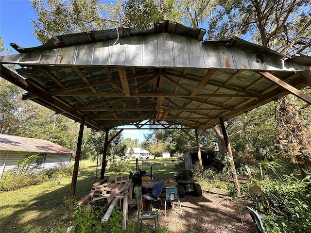 exterior space with a gazebo