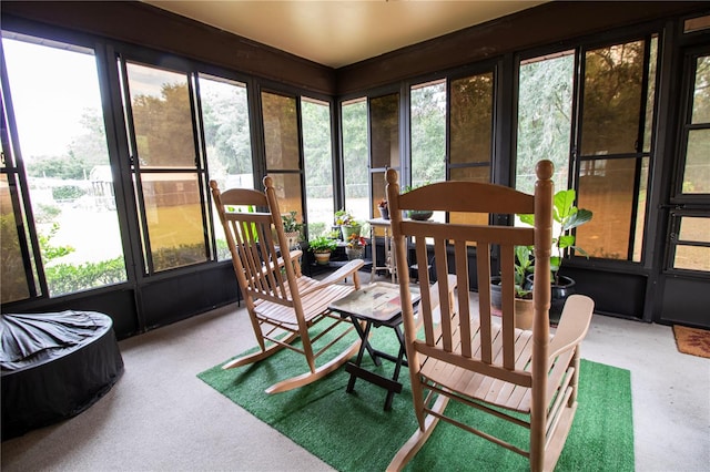 sunroom featuring a healthy amount of sunlight