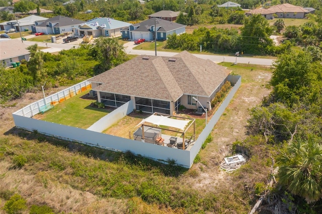 bird's eye view with a residential view