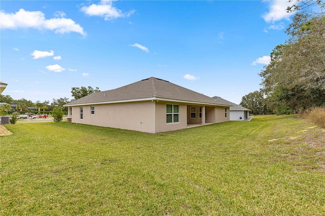 view of property exterior with a yard