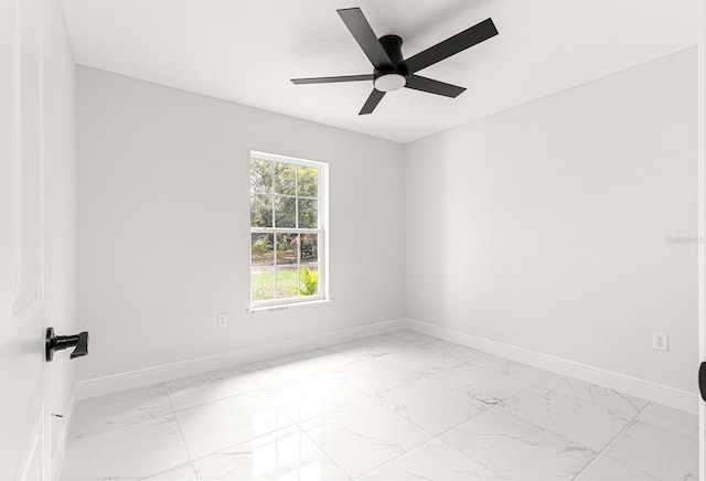 unfurnished room featuring ceiling fan