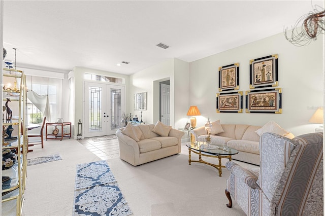 view of carpeted living room