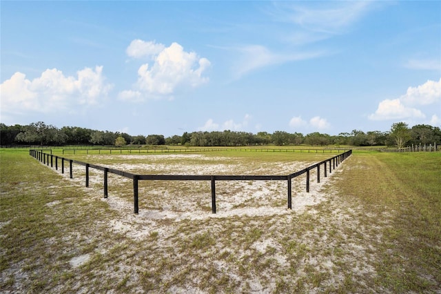 exterior space featuring a rural view