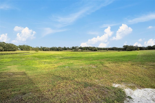 view of yard featuring a rural view