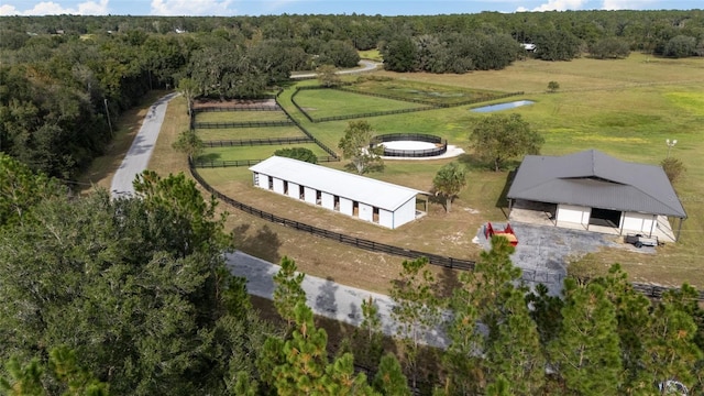 bird's eye view featuring a rural view