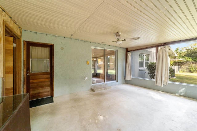 view of patio / terrace with ceiling fan