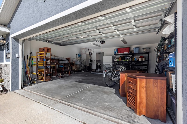 garage featuring a garage door opener