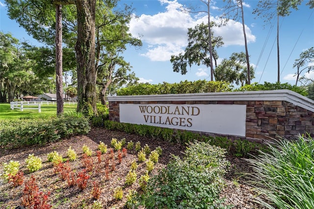 view of community sign