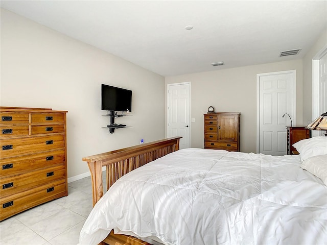 view of tiled bedroom