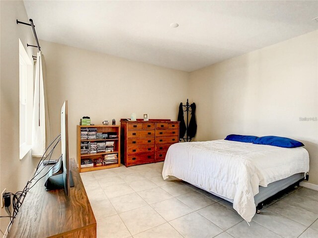 view of tiled bedroom