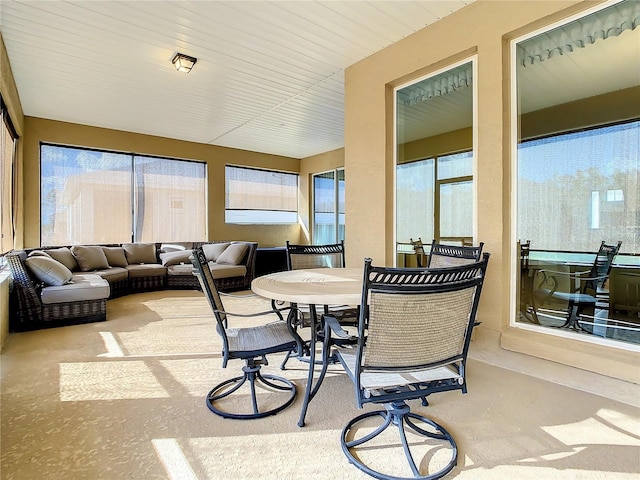 view of sunroom