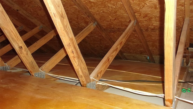 view of attic