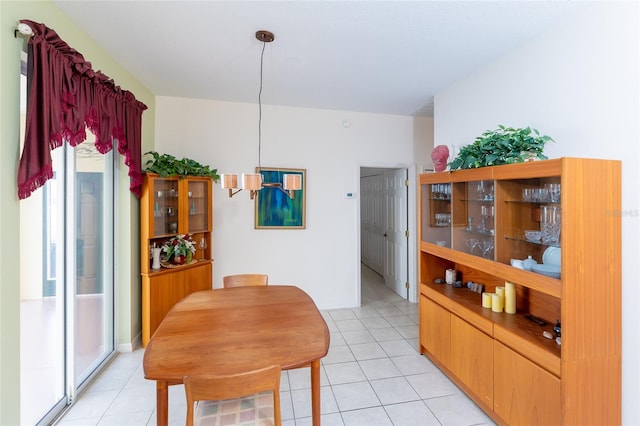 view of tiled dining room