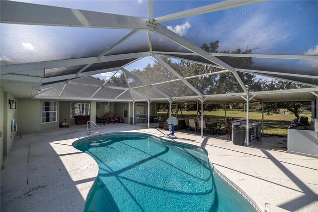 5537 SW 38th St, Ocala, FL 34474 - outdoor pool with a patio and a lanai