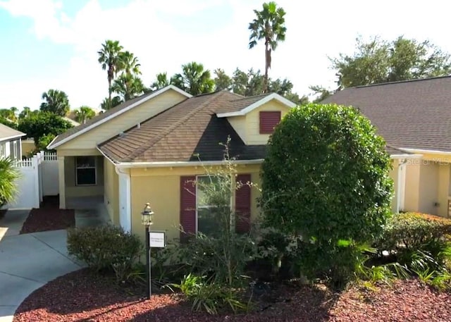 view of front facade with a patio area