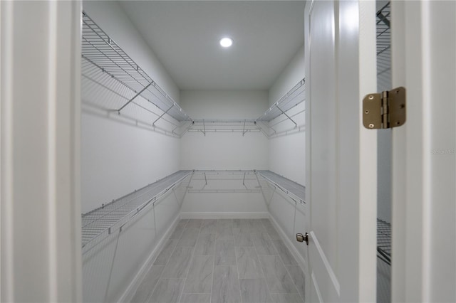 view of walk in closet