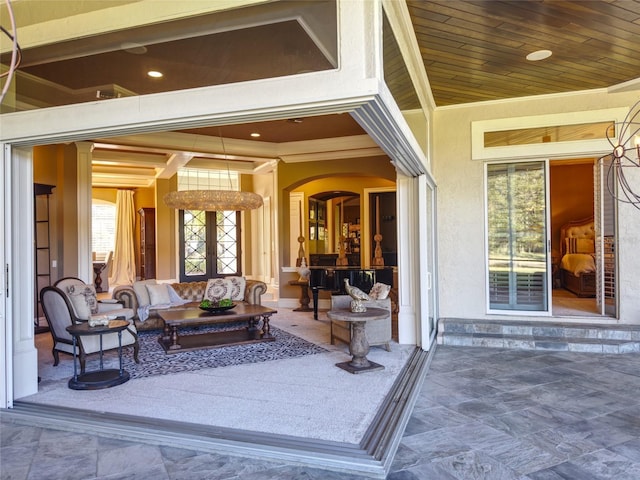 view of patio featuring an outdoor living space