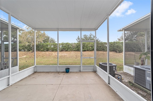 unfurnished sunroom with plenty of natural light