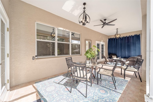 view of patio / terrace featuring ceiling fan