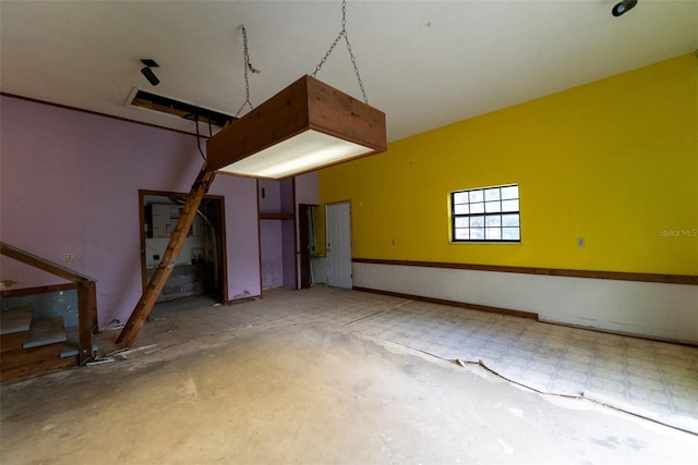 interior space featuring concrete flooring