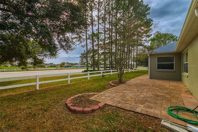 view of yard featuring a patio