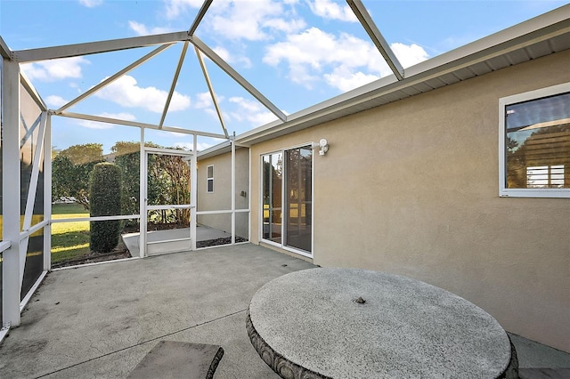 view of sunroom